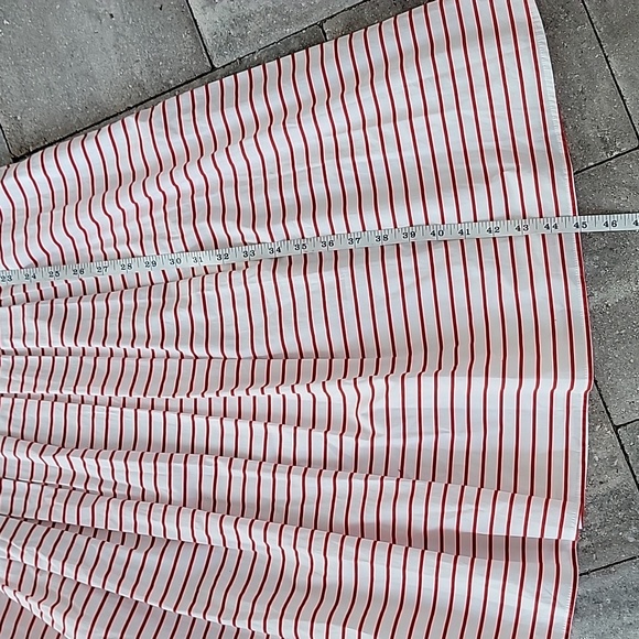 Marella Red Striped Collared Quiche Shirt Dress With Pockets Sz 14 - Picture 13 of 14